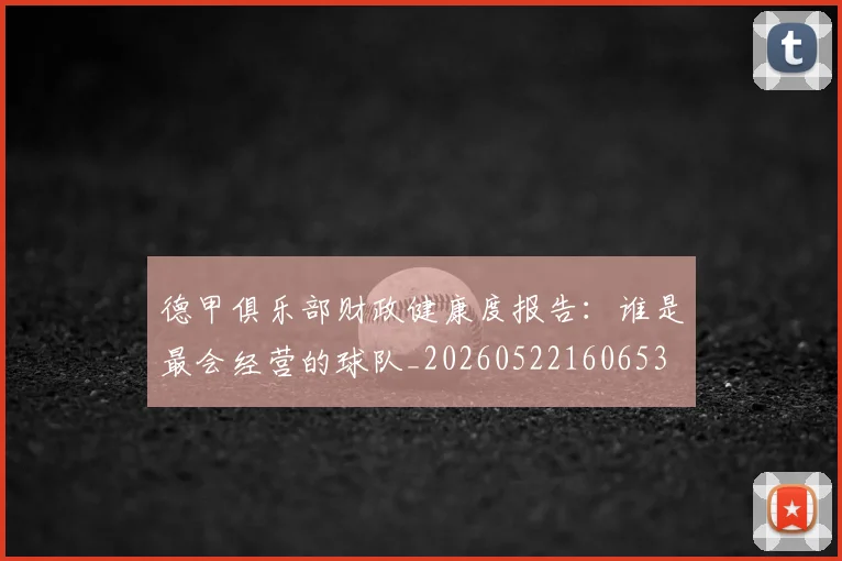 德甲俱乐部财政健康度报告:谁是最会经营的球队_20260522160653